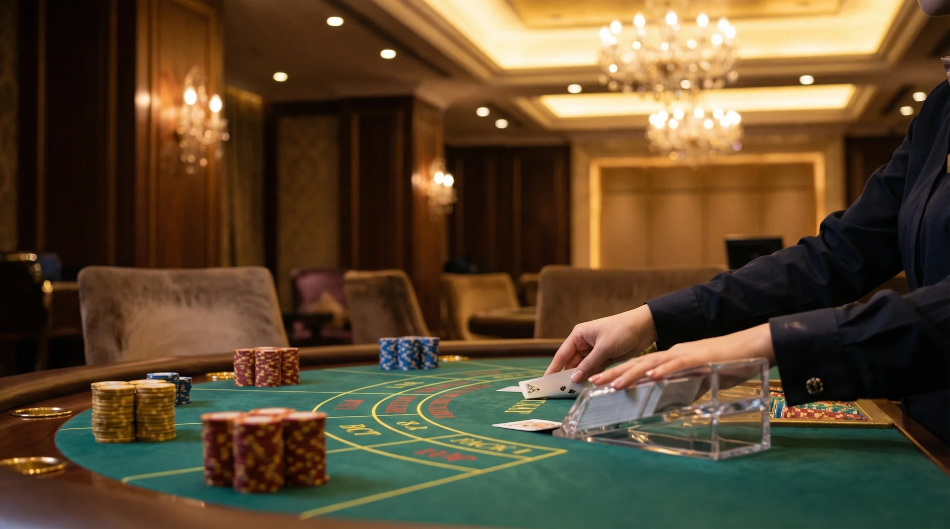 威尼斯人赌场百家乐大厅宽敞明亮的游戏环境